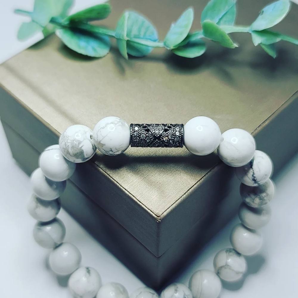 Howlite bracelet - Picture 4 of 5